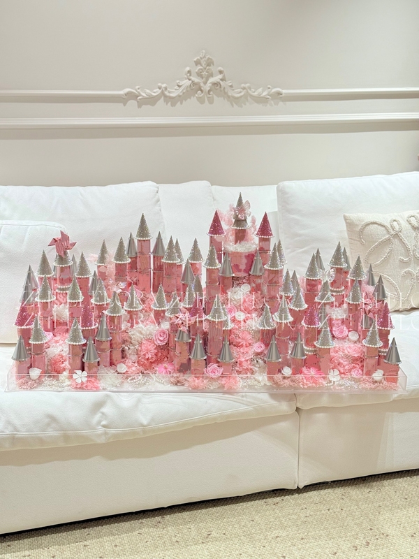 Eternal Flowers, Money Flower Castle Gift Box, Valentine's Day 520 Gift for Girlfriend, Best Friend, Birthday Gift, Graduation Season Flowers