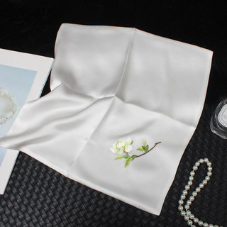 Hand-embroidered double-layer silk handkerchief, mulberry silk square scarf, su embroidery handkerchief, chinese style characteristic small gift