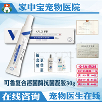 kalo ru compound lysozyme wound antibacterial gel 30g dog cat toe inflammatory doggie skin disease