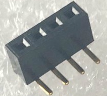 Single row curved needle female base spacing 2 0MM 1*3P4P5P6P1*40P environmentally friendly gold-plated plastic high 4 3MM female row