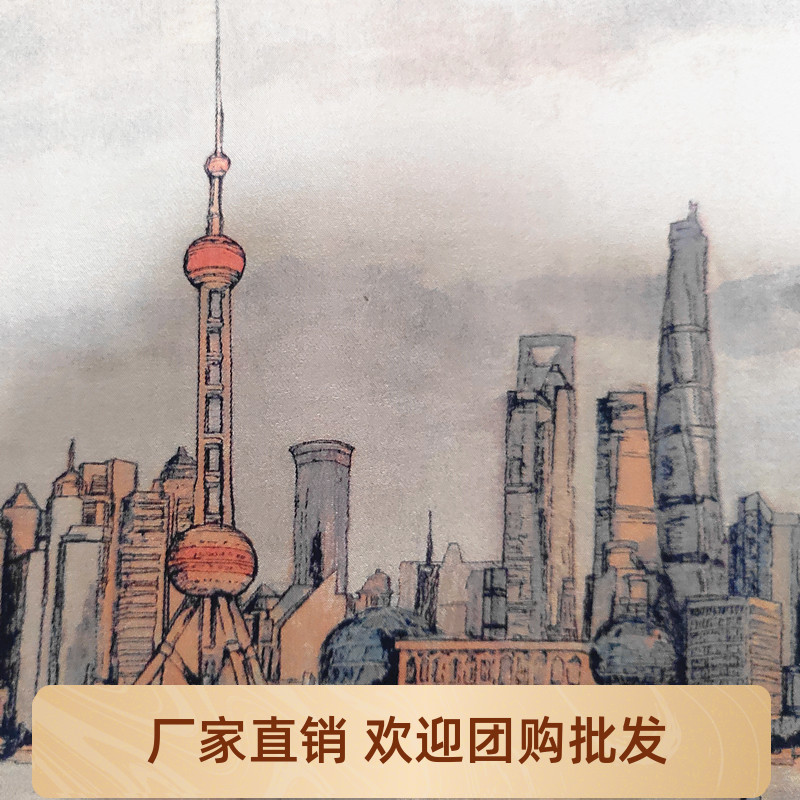 Shanghai Bund Silk Painting, a Unique Souvenir with Chinese Characteristics, Is a Gift for Foreigners and a Gift for Going Abroad Shanghai Bund Silk Painting, a Unique Souvenir with Chinese Characteristics, Is a Gift for Foreigners and a Gift for Going Abroad