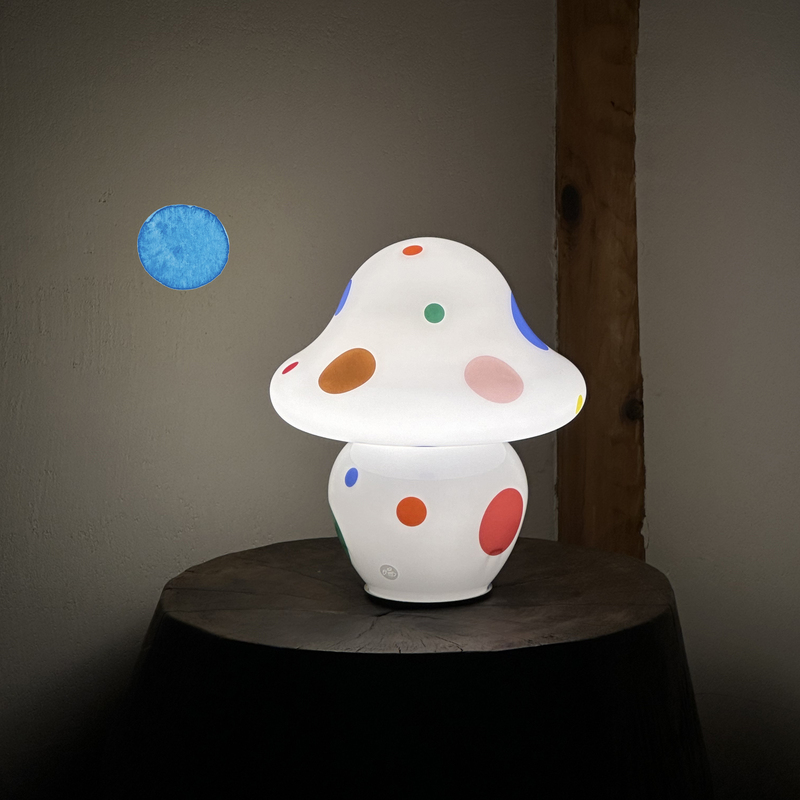 Yanggu West City Polka Dot Specialty Store Melts Your Heart Glutinous Mushroom Lamp Three-Color Ambient Light Yanggu Original