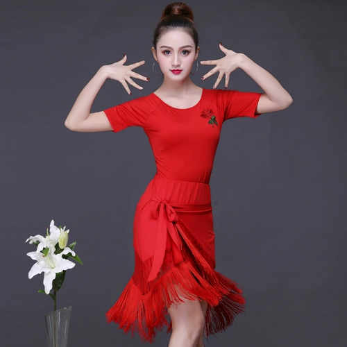 Комплект для взрослых, танцующая спортивная одежда с кисточками