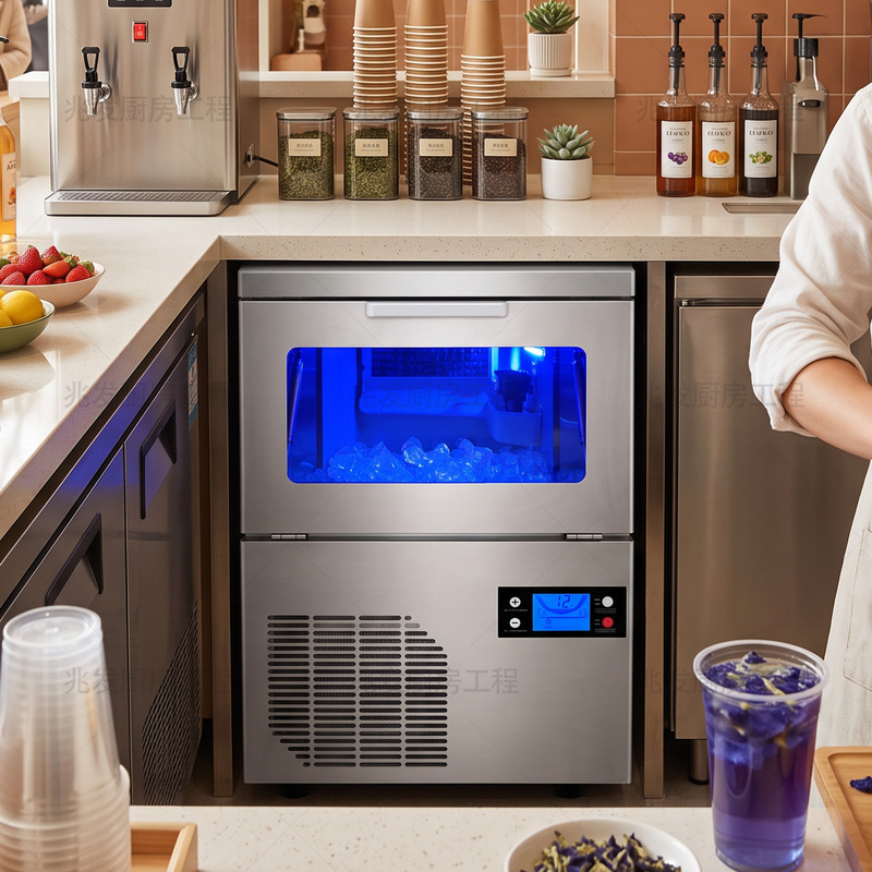 Commercial Tz Blue Light Ice Maker Water Bar Workbench Ice Maker Commercial Tz Blue Light Ice Maker Water Bar Workbench Ice Maker