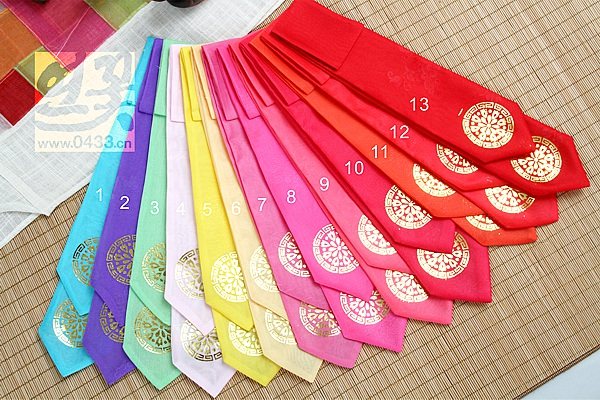 Korean Hanbok child bride hair ring Ancient costume headdress Bronzing embroidered hair ring Hanbok headdress hair ornament H-P10041