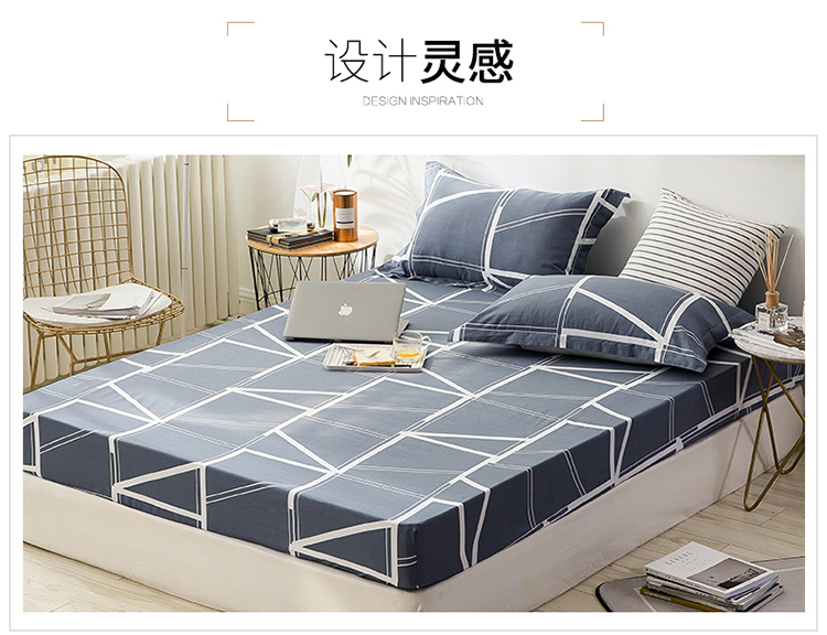 Giường cotton 笠 1.2 1.5 2.0m Bộ đồ giường bằng vải bông trải giường đơn Ga chun và ga phủ