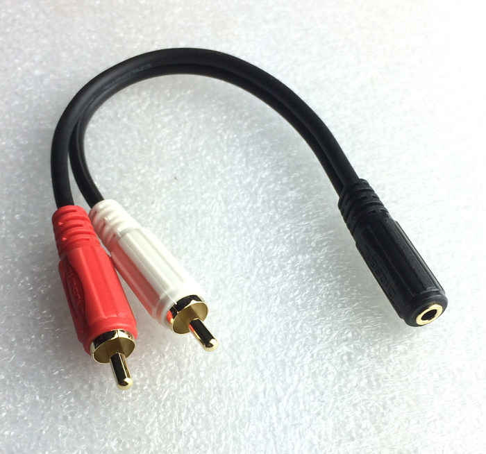 RCA lotus head to 3 5mm jack audio adapter cable 20cm long