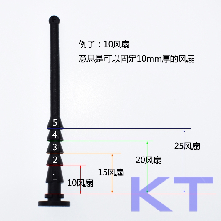 Host shell fan pull nail damping pull nail rubber pull nail noise-reducing screw long pull nail (four price)