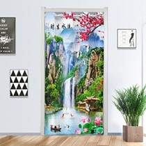 Free Punch Door Curtain Partition Curtain Shelter Wind Cloth Art Bedroom Home Toilet Fitting Room Kitchen Toilet Cloth Curtain