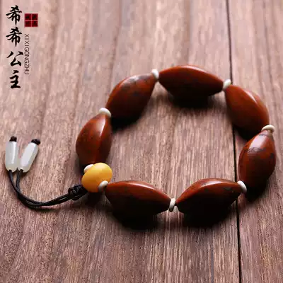 Handmade olive core eighteen Arhat hand skewers olive Hu core carving hand chain men and women play line carving Huang Xiaofeng Su Gong