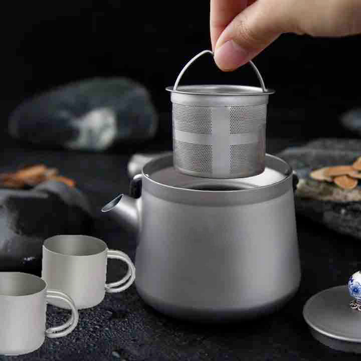 German Quality Pure Titanium Bubble Teapot Teapot Tea With Multiman Kung Fu Tea Set Outdoor Camping Tea Tea Tea Set Portable Home-Taobao