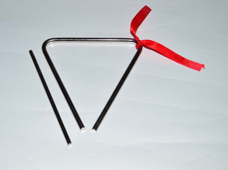 Tam giác chuông nhạc đồ chơi nhạc cụ gõ dài 12CM đường kính 6MM - Đồ chơi nhạc cụ cho trẻ em bộ trống cho bé