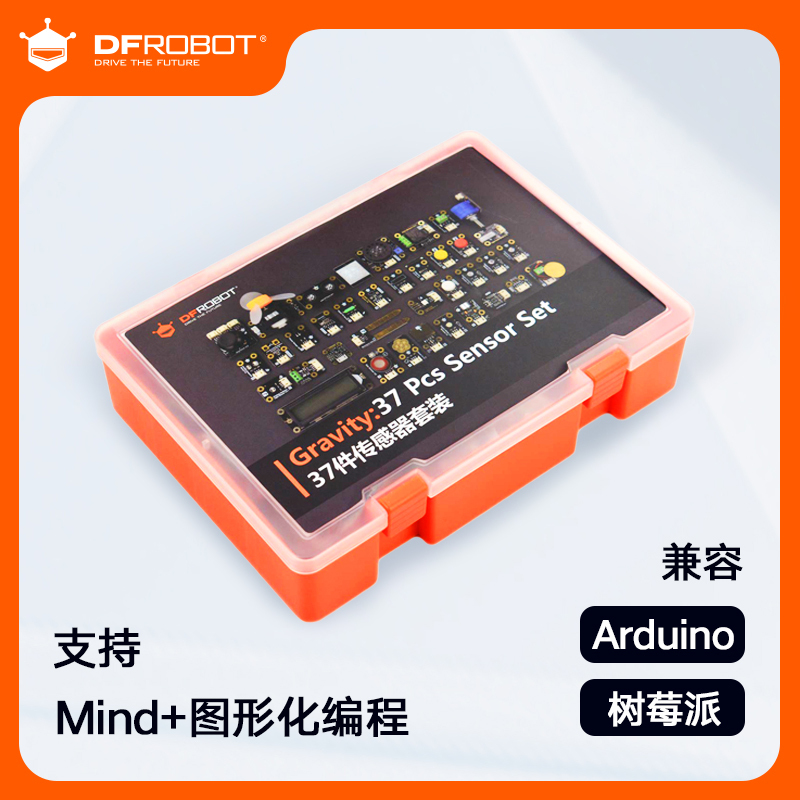 Dfrobot Gravity: 37-Piece Sensor Kit Set Compatible with Arduino Raspberry Pi Supports Mind+