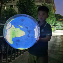 Ballon de plage double couche pour enfants pour garçons et filles éducation précoce petit jouet gonflable lumineux avec globe lumineux grand ballon océanique