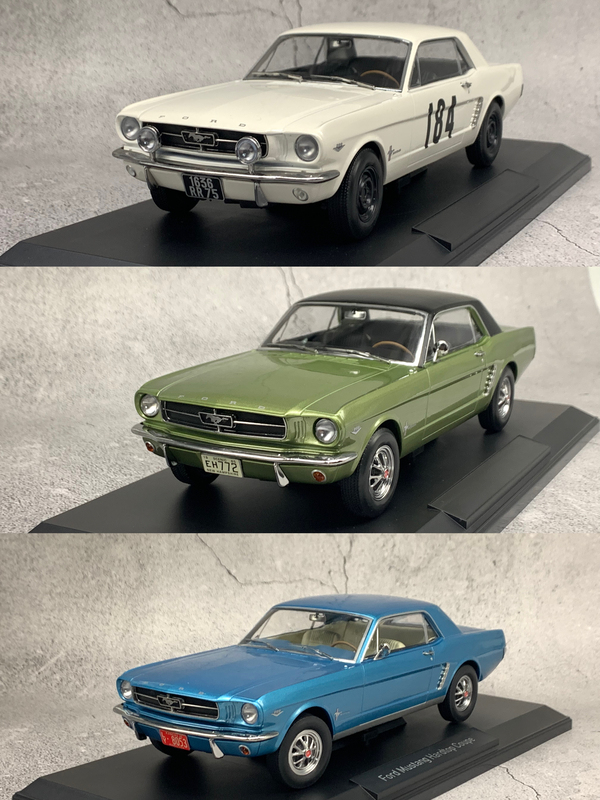 Norev 1/18 Ford Mustang 1965 Alloy Car Model, Fully Enclosed, Three Colors
