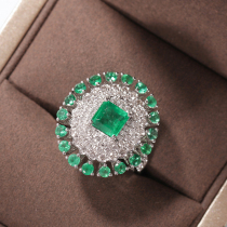 Vallon jewelry Zambia 1 karat emerald ring color jewel drill custom nv jie new off-the-shelf
