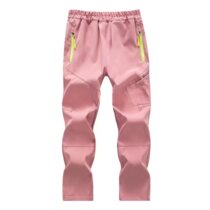 23 spring high waist male and female children outdoor waterproof and breathable children Monolayer Punching Pants hiking Climbing Warm Long Pants