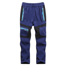Childrens outdoor quick-drying pants Boys and girls sports pants breathable thin quick-drying leisure anti-mosquito pants summer safety reflective