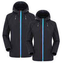 New spring and autumn outdoor soft shell jacket couple stormtroopers men and women waterproof and windproof fleece sports cardigan jacket tide