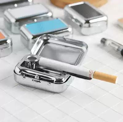 Stainless steel creative sealed portable ashtray outdoor travel home ashtray men and women Mini ashtray