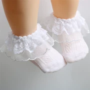 Cô gái mùa hè mới vớ ren mỏng bé bé cotton vớ ngắn trẻ em vớ Hàn Quốc - Vớ