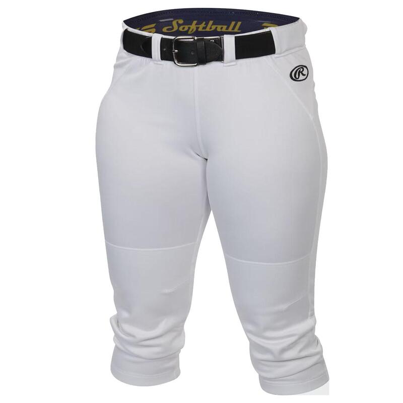 American Version of Rawlings Women's Three-Quarter Softball Pants Yoga Gray Baseball Pants Elastic Cuffs Breathable Easy to Wash