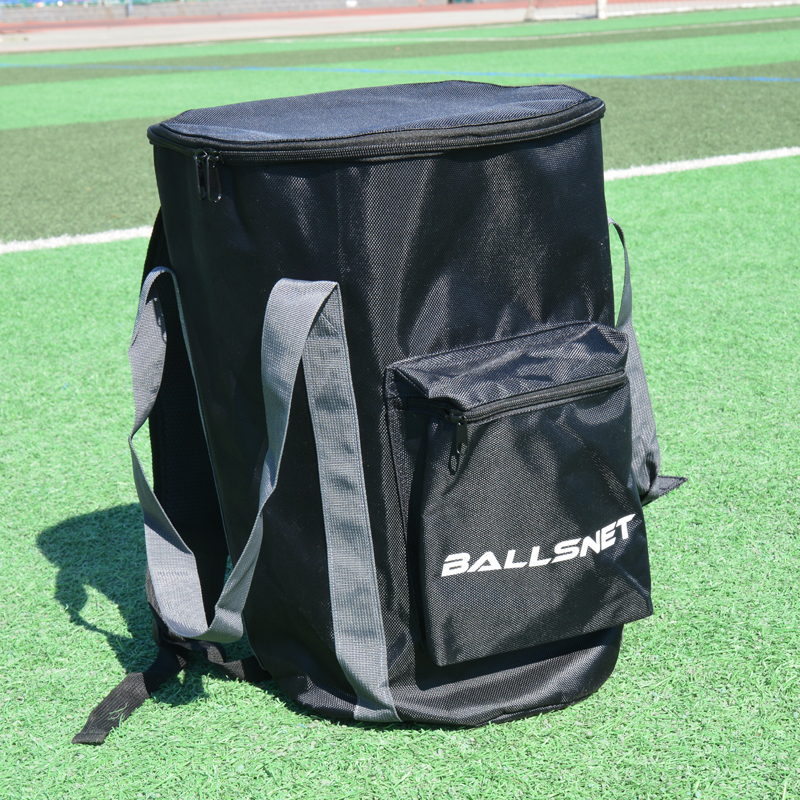 Bf Baseball and Softball Equipment Bag Storage Bag Ball Bag Ball Bucket Black Nylon Shoulder and Hand Carry