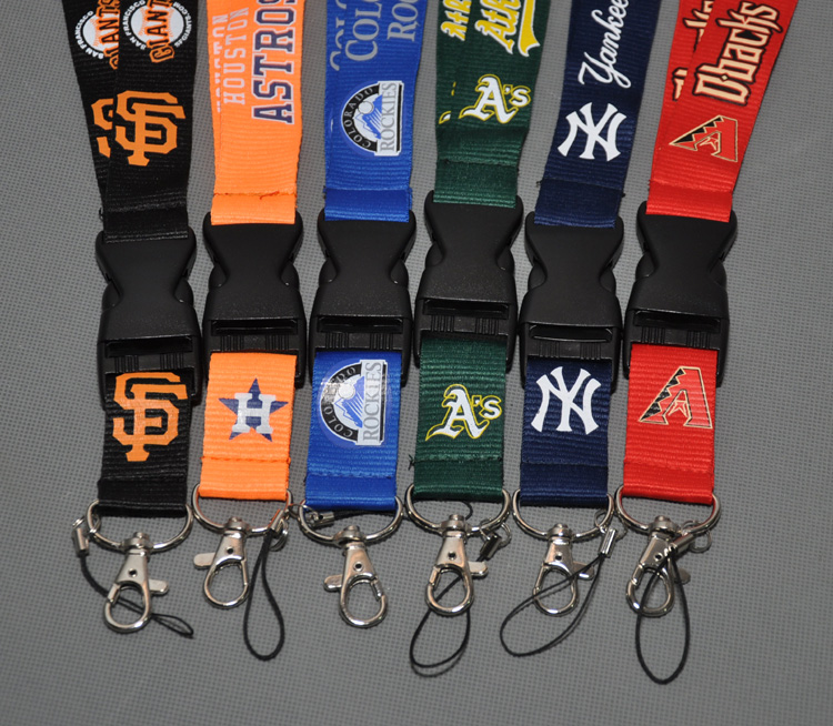 MLB Mỹ Đội Bóng Chày Chuyên Nghiệp Keychain Chuỗi Điện Thoại Di Động ID Treo Chuỗi Yankee Red Sox Gấu Dây Đeo gậy bóng chày ngắn	