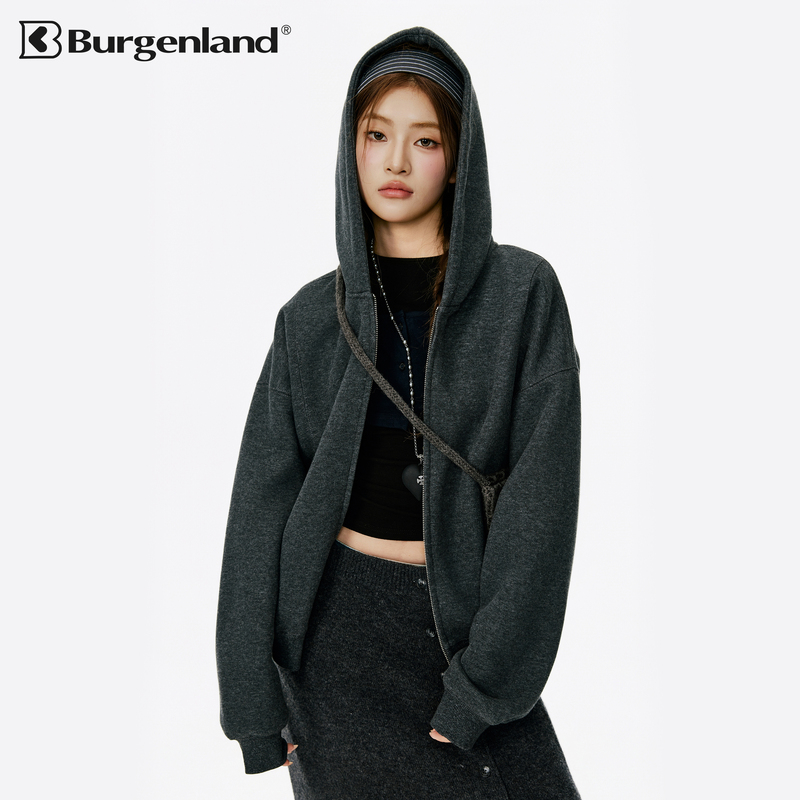 Coat Early Spring Cardigan Hooded Sweatshirt Spring Exquisite Coat Women's Beautiful Thick Spring Clothing Black Korean Style 2026