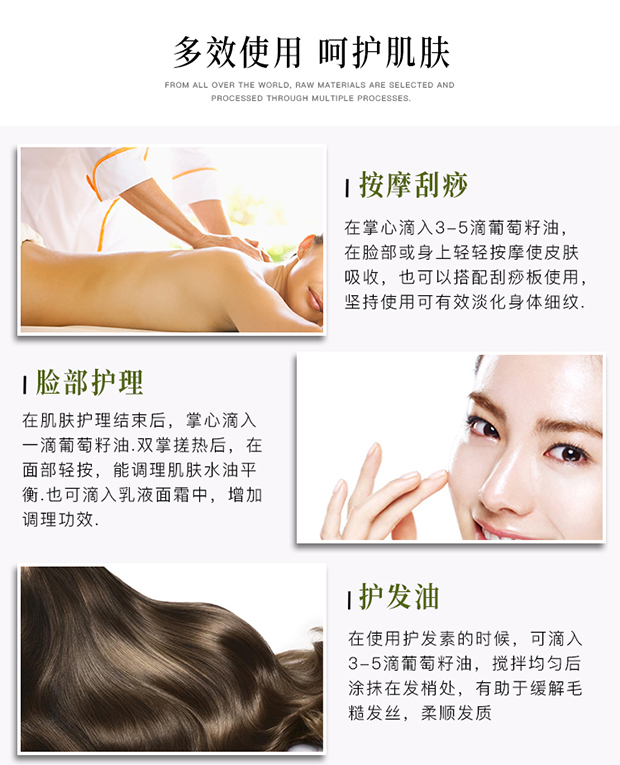 Thẩm mỹ viện dầu hạt nho chăm sóc da mặt giữ ẩm cơ thể massage mở lại tinh dầu tự làm chăm sóc da dầu nền - Tinh dầu điều trị dầu bơ