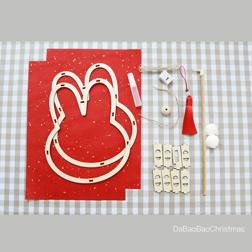 Кролик, детский фонарь, портативный набор материалов, барсетка, ханьфу, «сделай сам», детская поделка своими руками