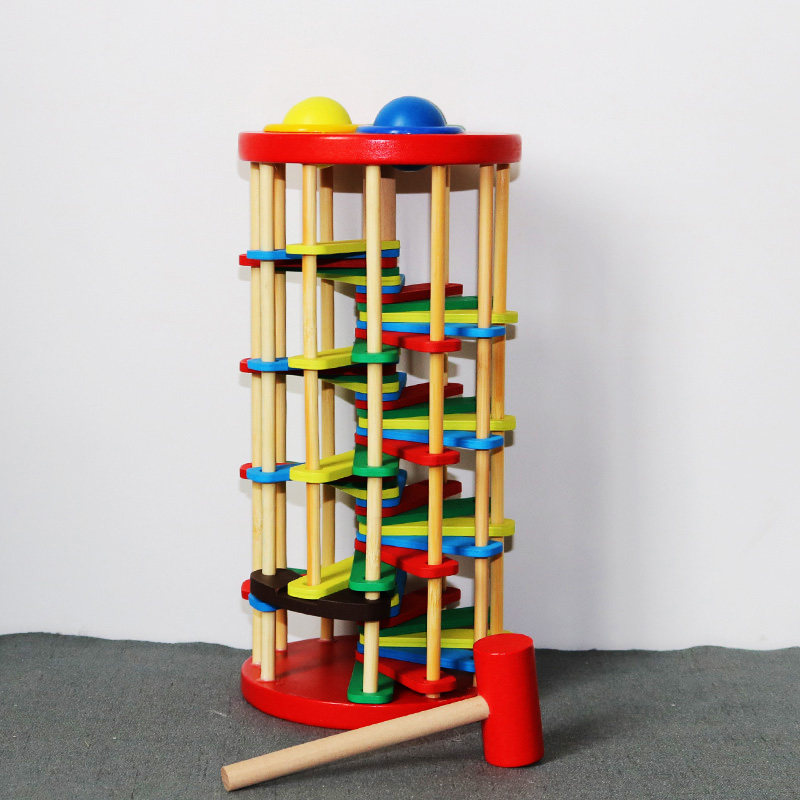 Children's Knocking Music Small Hammer Teaching Aids Playing Ball Baby Early Education Puzzle Bullets Music Knocking Pile Table Knocking Table Knocking Table Toys