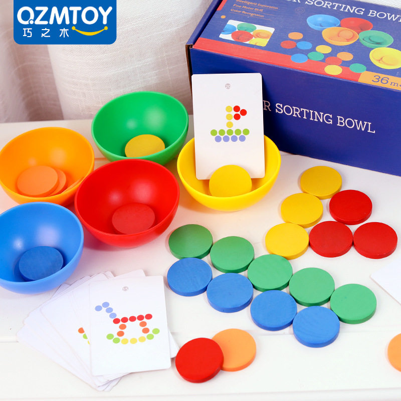 Montz Early Teaching Baby Cognitive Color Recognition Toy Shape Cognition Classification Cup Kindergarten Baby Training Tool