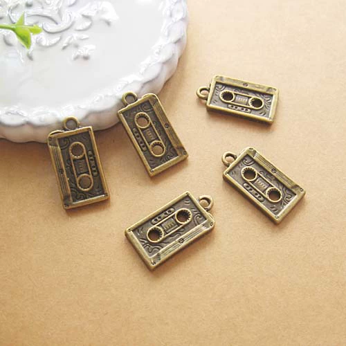 Аксессуар с аксессуарами ручной работы, медная подвеска, наушники, арфа, микрофон, «сделай сам»