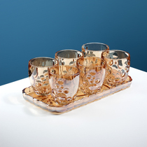 Cup set home European simple living room water cup set Cup Cup set golden glass set