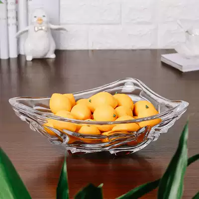 Clearance special crystal glass fruit plate large home modern minimalist snacks candy plate home decoration