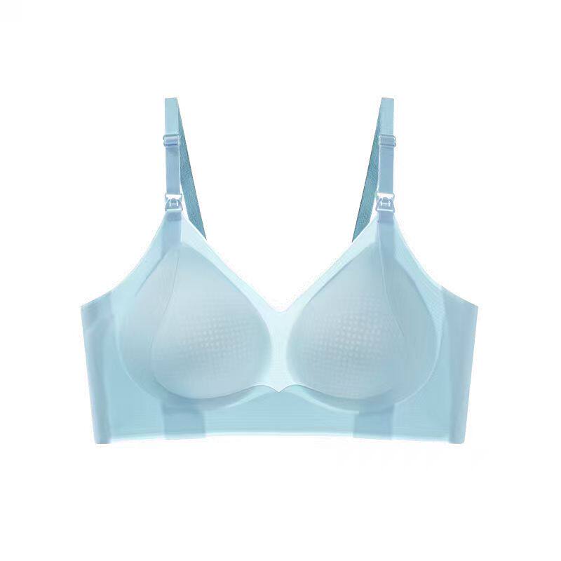 ROVO哺乳内衣无痕防下垂聚拢收副乳产后喂奶专用睡觉可穿孕妇文胸