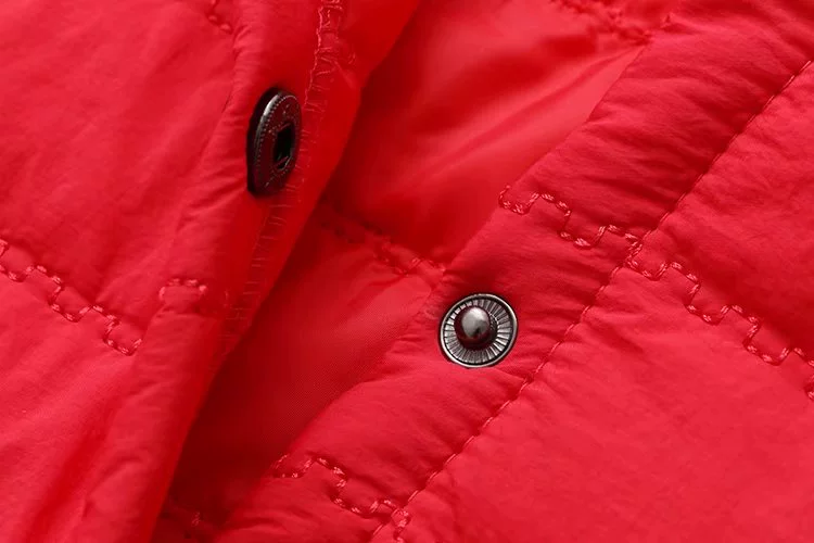 Áo khoác cotton cỡ lớn 240 kg 2018 mùa đông dài nhẹ xuống áo khoác cotton cổ áo cổ áo khí chất mỏng manh Hàn Quốc
