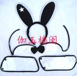 Giáng sinh động vật headband cổ áo cuối thanh hiệu suất mới cung cấp lớn tai thỏ đuôi nơ 3 mảnh thiết lập - Sản phẩm Đảng / Magic / Hiệu suất đồ hoá trang siêu anh hùng