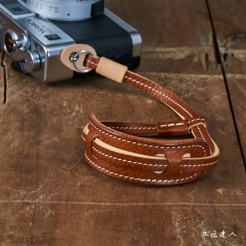 Craftsman Ju's Original Xt5 Digital Single-Lens Film Camera Decompression Comfortable Wrist Strap Hand Strap Vegetable-Tanned Handmade Soft Cowhide