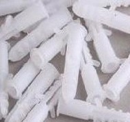 Special price plastic flutter tube 8mm expansion screw rubber plug white rubber grain rhomboid square