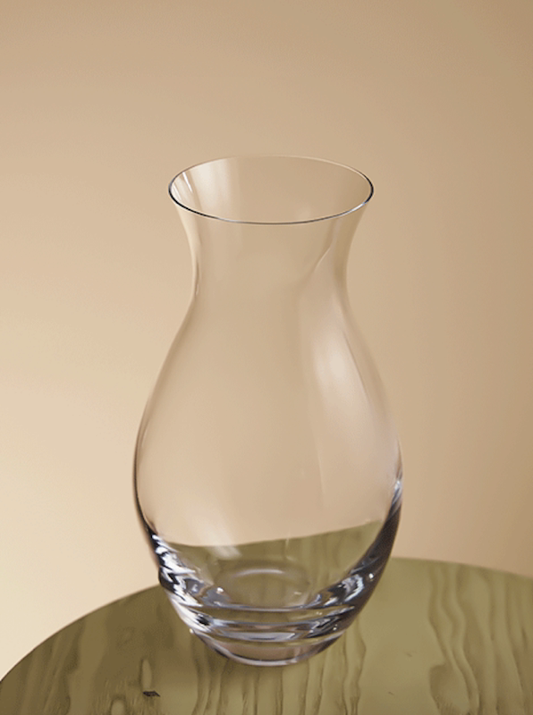 Huifu Italian Crystal Glass Vase Ornaments Living Room Flower Arrangement Decorative Flower Arrangement Classy Accessible Luxury High-End Hydroponics