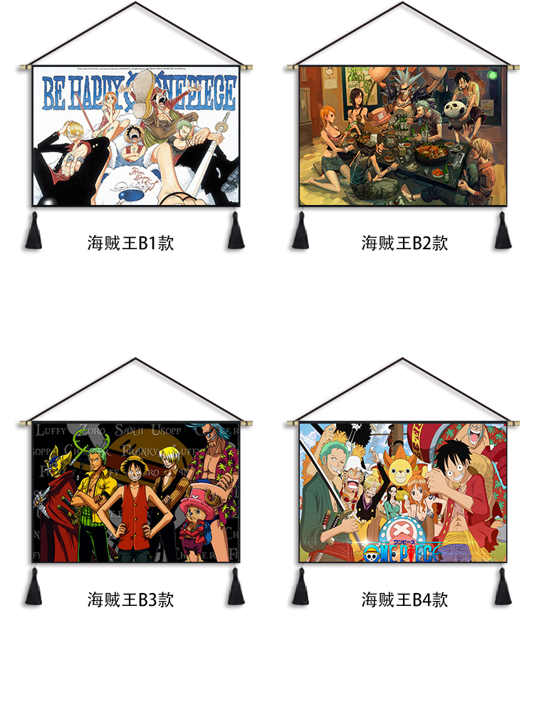 One Piece cảm xúc vải treo tranh in cotton lanh phòng ngủ cạnh giường phòng khách tường nền tấm thảm thảm treo tường cute