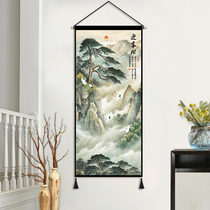 Yingkongsong Chinese hanging painting fabric Mural Room living room porch decoration carpet painting no perforated wall cloth Wall Wall blanket