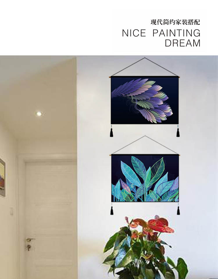 Tấm thảm lông Bắc Âu in nền Treo Phòng ngủ Phòng khách Phòng khách Vẽ tranh tường B & B Trang trí phòng Tấm thảm tấm vải treo tường