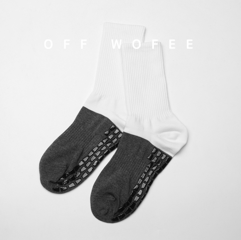 Offwofee Pure Cotton Spliced Mid-Length Socks, Gray and White, Special Socks for Birkenstock Shoes, Anti-Staining, 3 Pairs Offwofee Pure Cotton Spliced Mid-Length Socks, Gray and White, Special Socks for Birkenstock Shoes, Anti-Staining, 3 Pairs