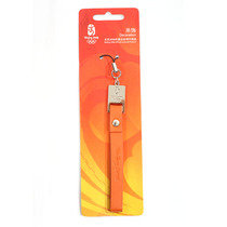 Beijing 2008 Olympic Games - Emblem Orange Gel Mobile Phone Chain Brand New Original Olympic Games Collection
