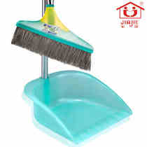 Jiajie Bristle dustpan broom set sweep stainless steel handle Wooden floor soft brush broom combination set sweep anti-static