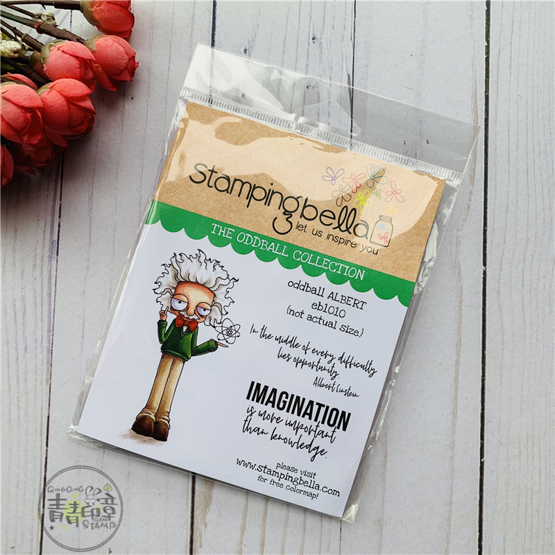 Stamping Bella Weird Einstein Oddball Albert Import Rubber Stamp