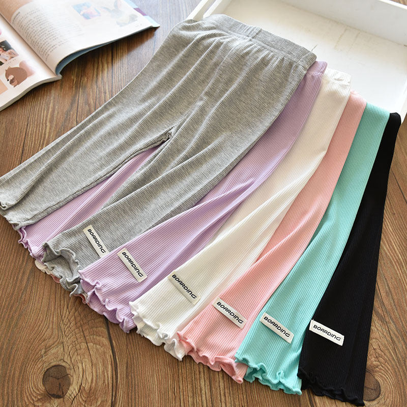 Modale Seven Pants ~ Girl pants Pants Feet on Agaric Side Inner Hitch Pants Children Baby 100 Hitch Pants Summer